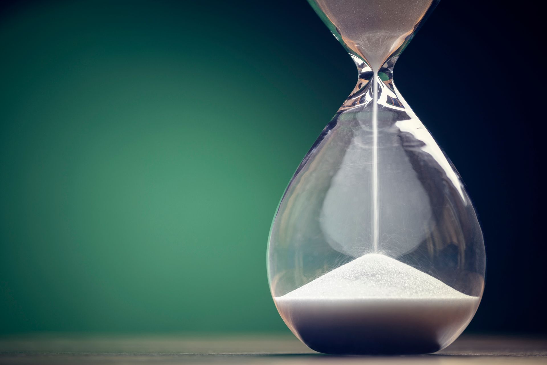 Hour glass representing the need to perform mid season heater tune up in Cherry Grove home.