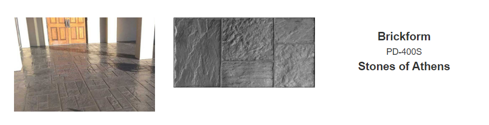 Floor detail with a brick pattern and a sample labeled 