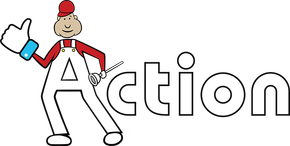 Action plumbing logo.