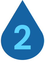 Water drop icon with the #2 on it.
