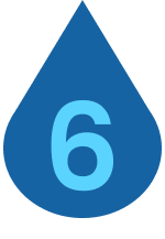 Water drop icon with the #6 on it.