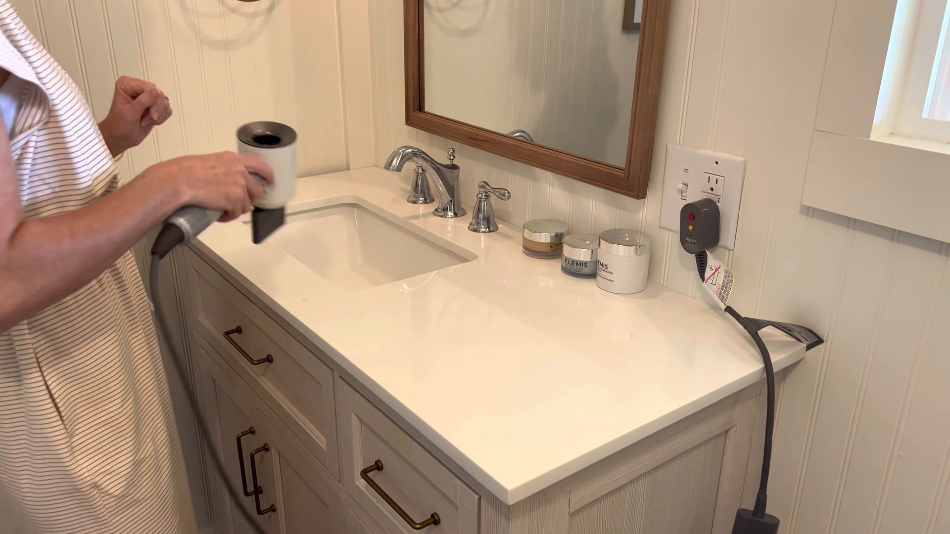 Plant-based cleaning products set out on a kitchen counter