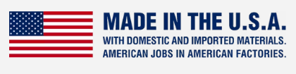 a sign that says made in the u.s.a. with domestic and imported materials a sign that says made in the u.s.a. with domestic and imported materials
