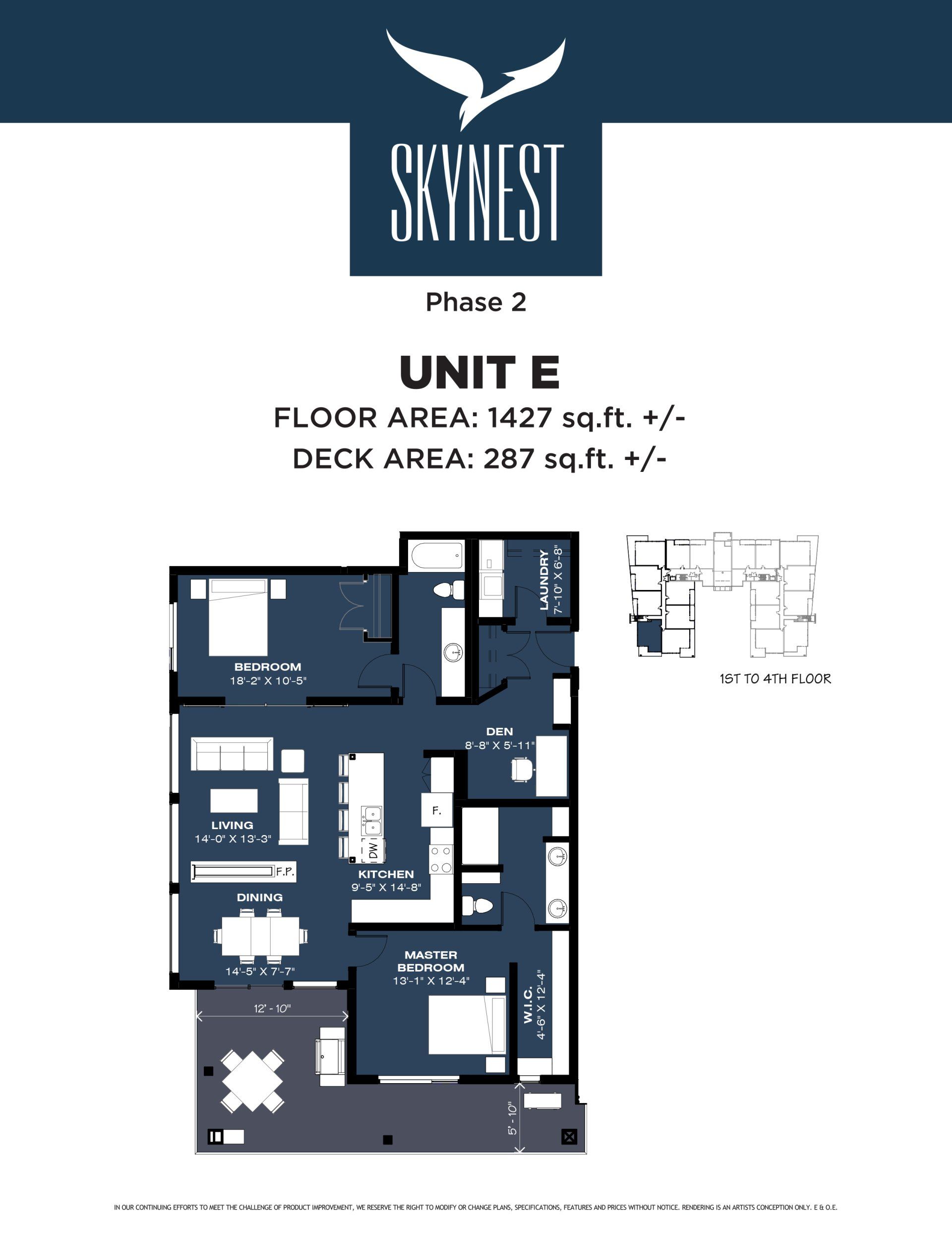 Skynest Unit E Floor Plan