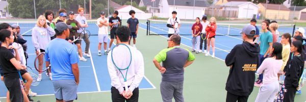 youth tennis lesson