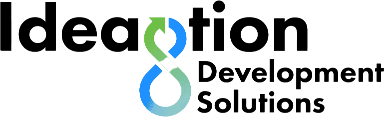 Ideation Development Solutions logo with a stylized infinity symbol.