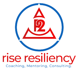 The logo for rise resiliency coaching , mentoring , consulting.
