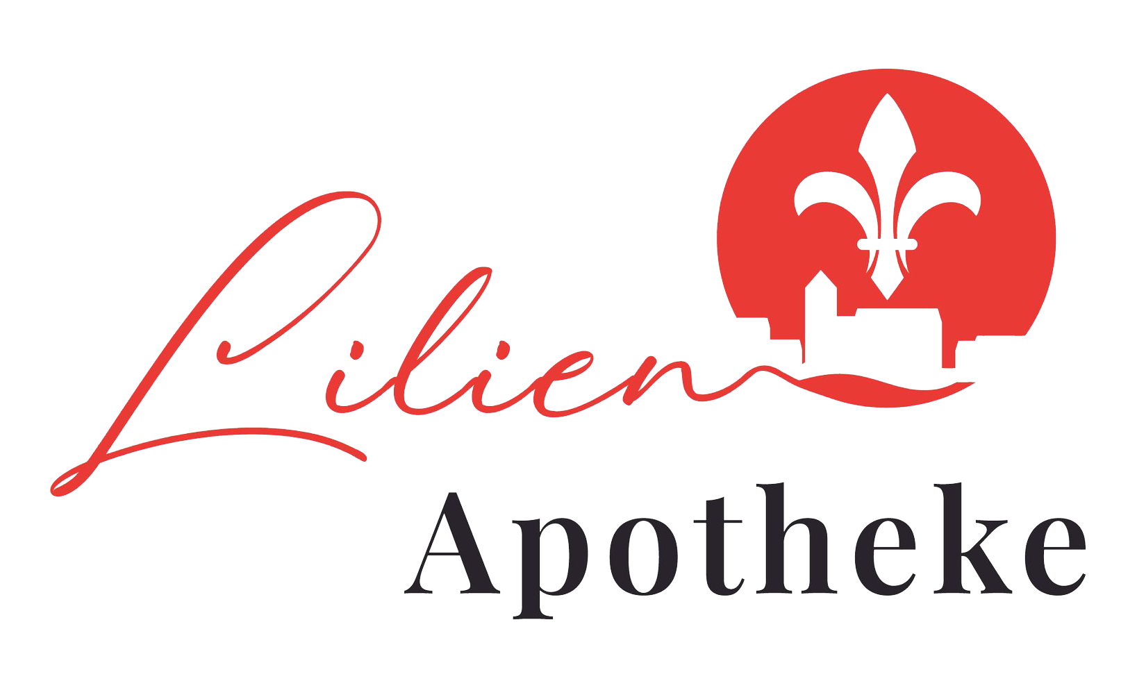 Ein Logo für eine Apotheke namens Lilien Apotheke
