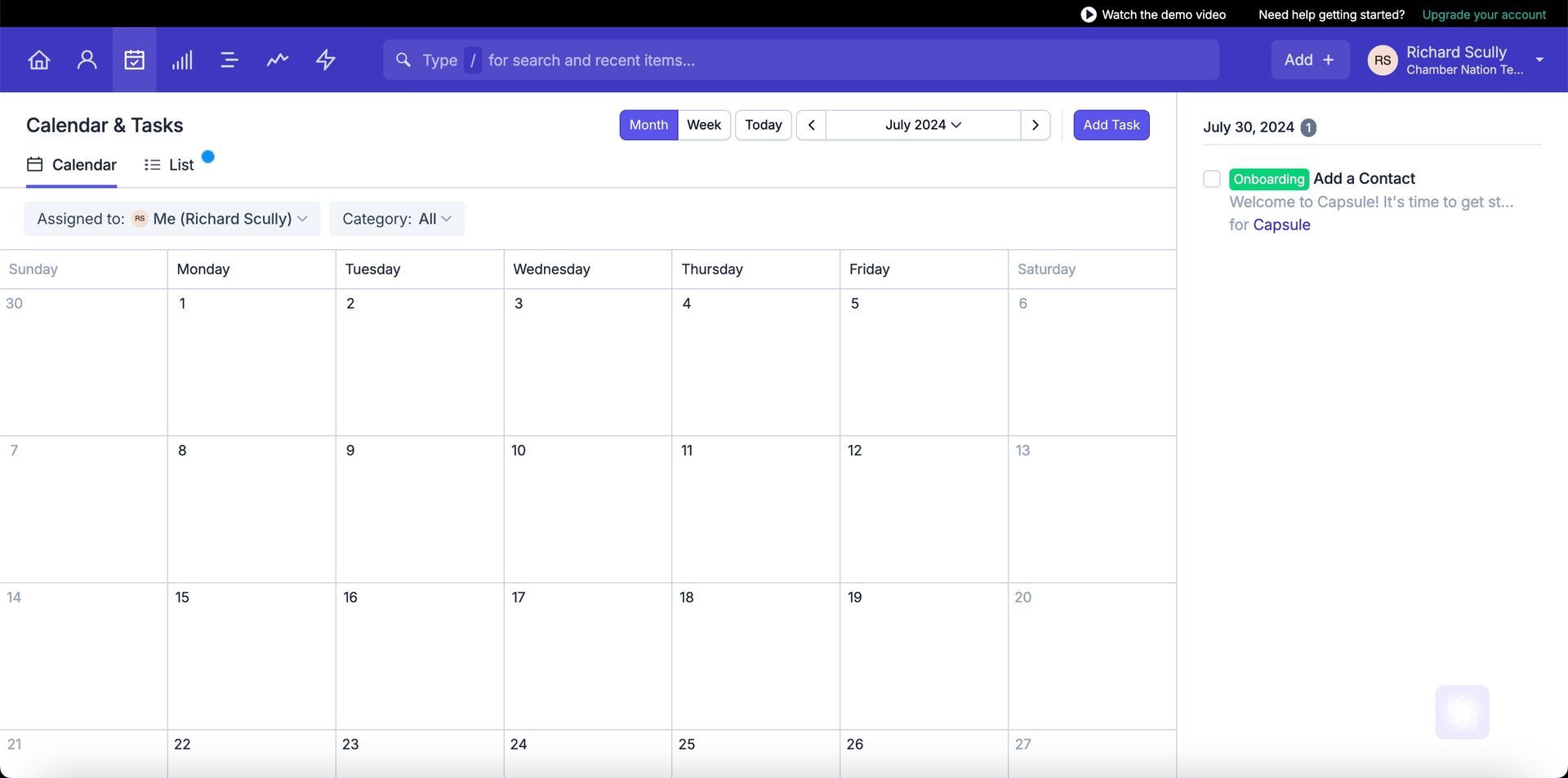 A screenshot of a calendar on a computer screen.