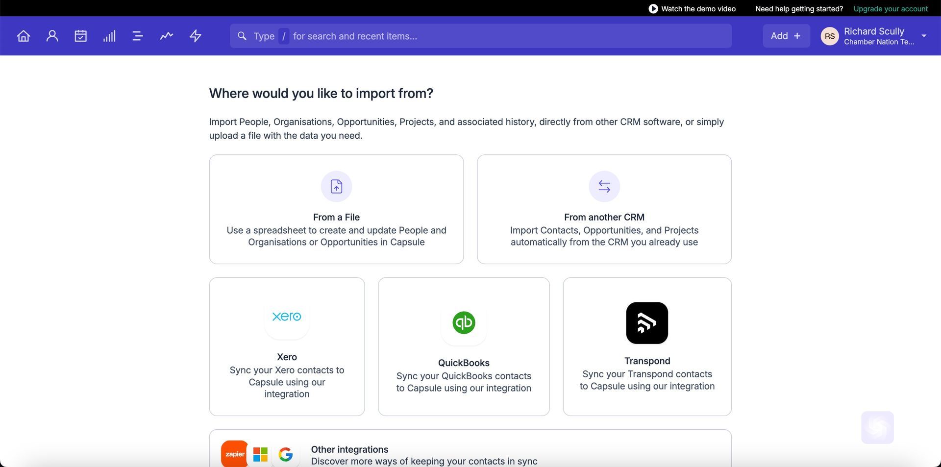 A screenshot of a website with a purple background.