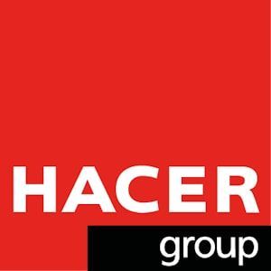 Logo for Hacer Group, featuring the word