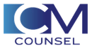 CM Counsel logo in blue and purple text on a white background
