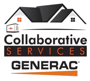 Logo: house silhouette with text "Collaborative Services" over "Generac" and an orange line.