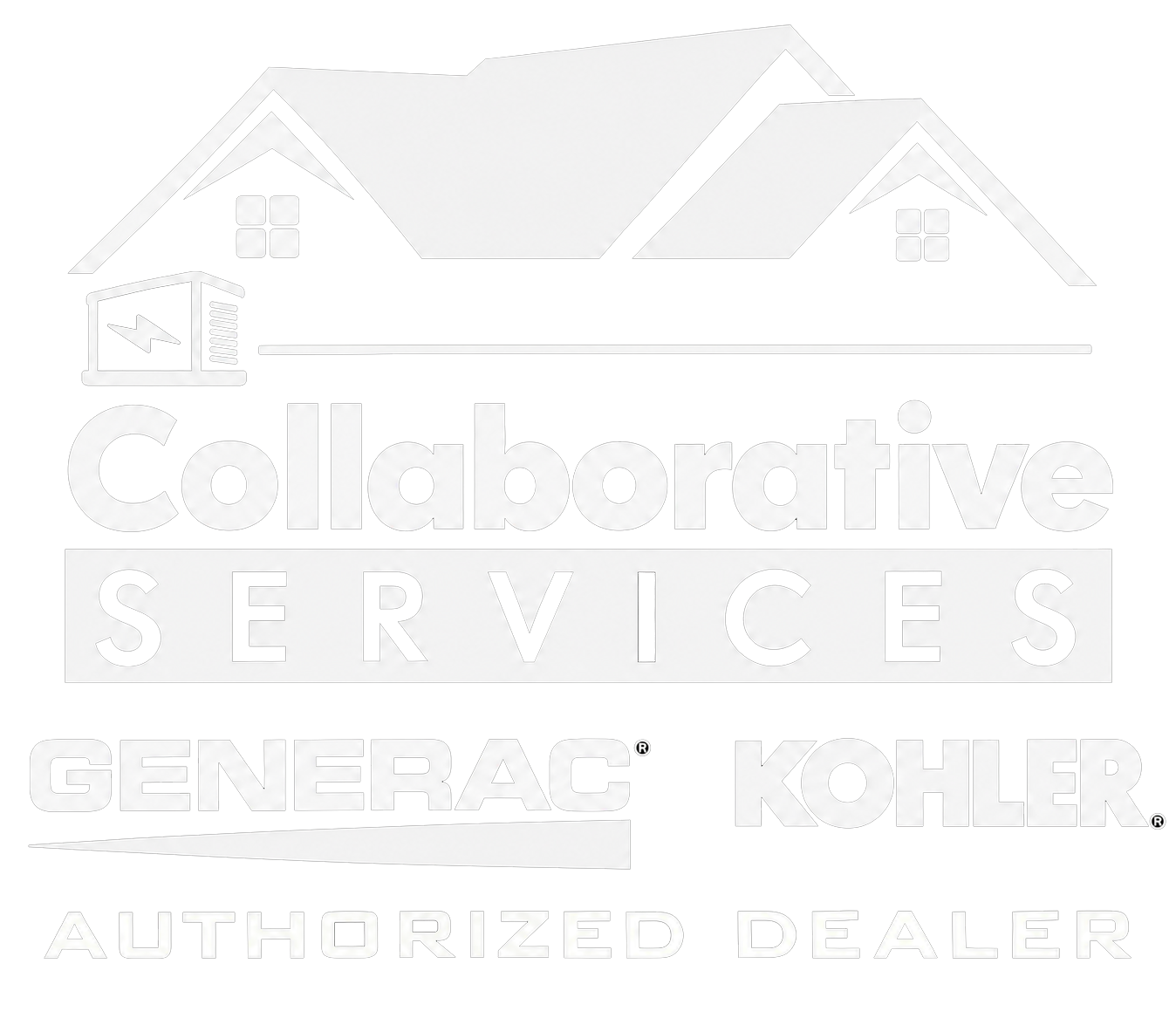 Logo with stylized house silhouette above the word SERVICES.