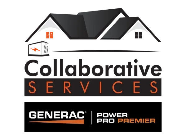 Logo for Collaborative Services, featuring a house outline and Generac branding.