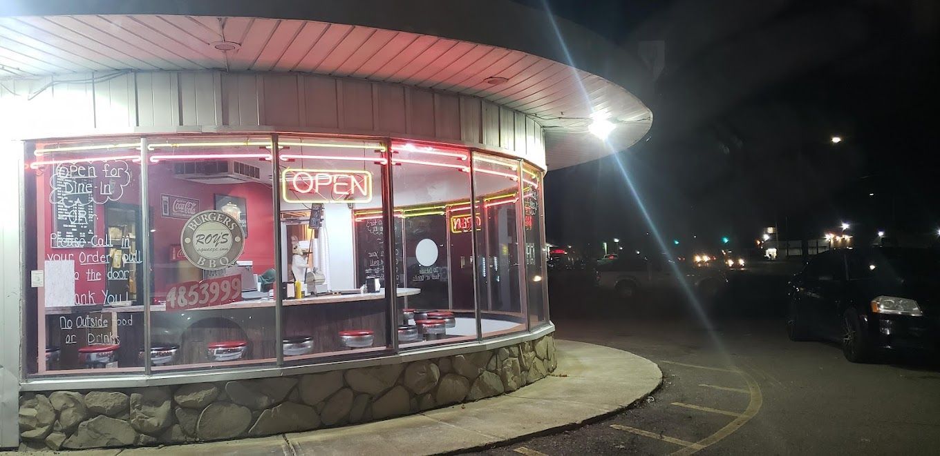 A diner with a sign that says ' finest ' on it