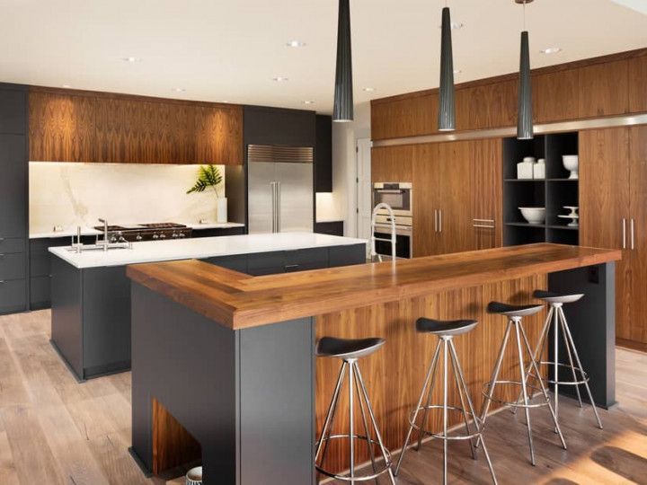 Kitchen with Wooden Island
