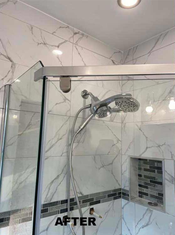 After Bathroom Glass Partition Renovation