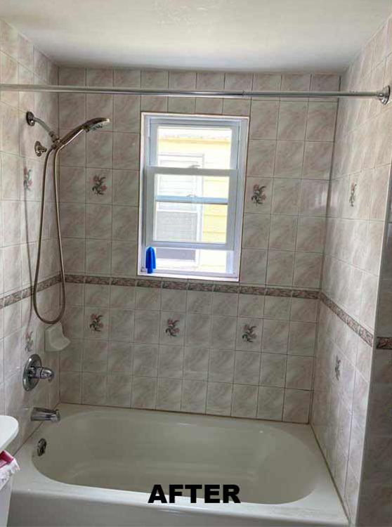 After Bathroom Glass Partition Removal