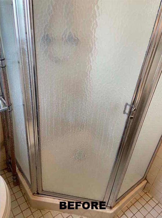 Before Bathroom Glass Partition Renovation