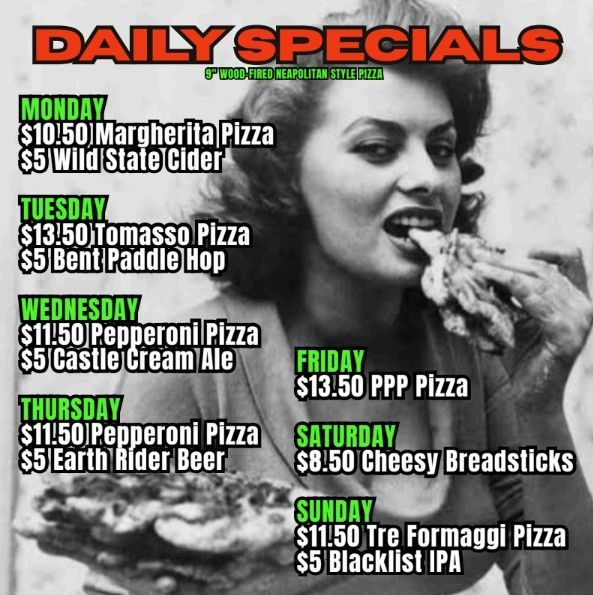 Daily Pizza specials at Vitta Pizza Duluth MN
