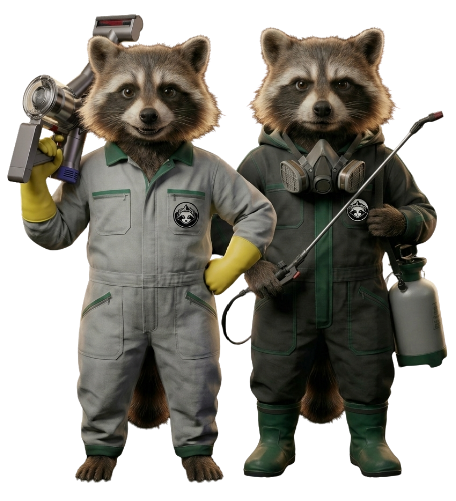 deux avatars de techniciens Alp Raton Laveur, lutte anti-nuisible, désinsectisation, dératisation, éloignement de la faune en Savoie