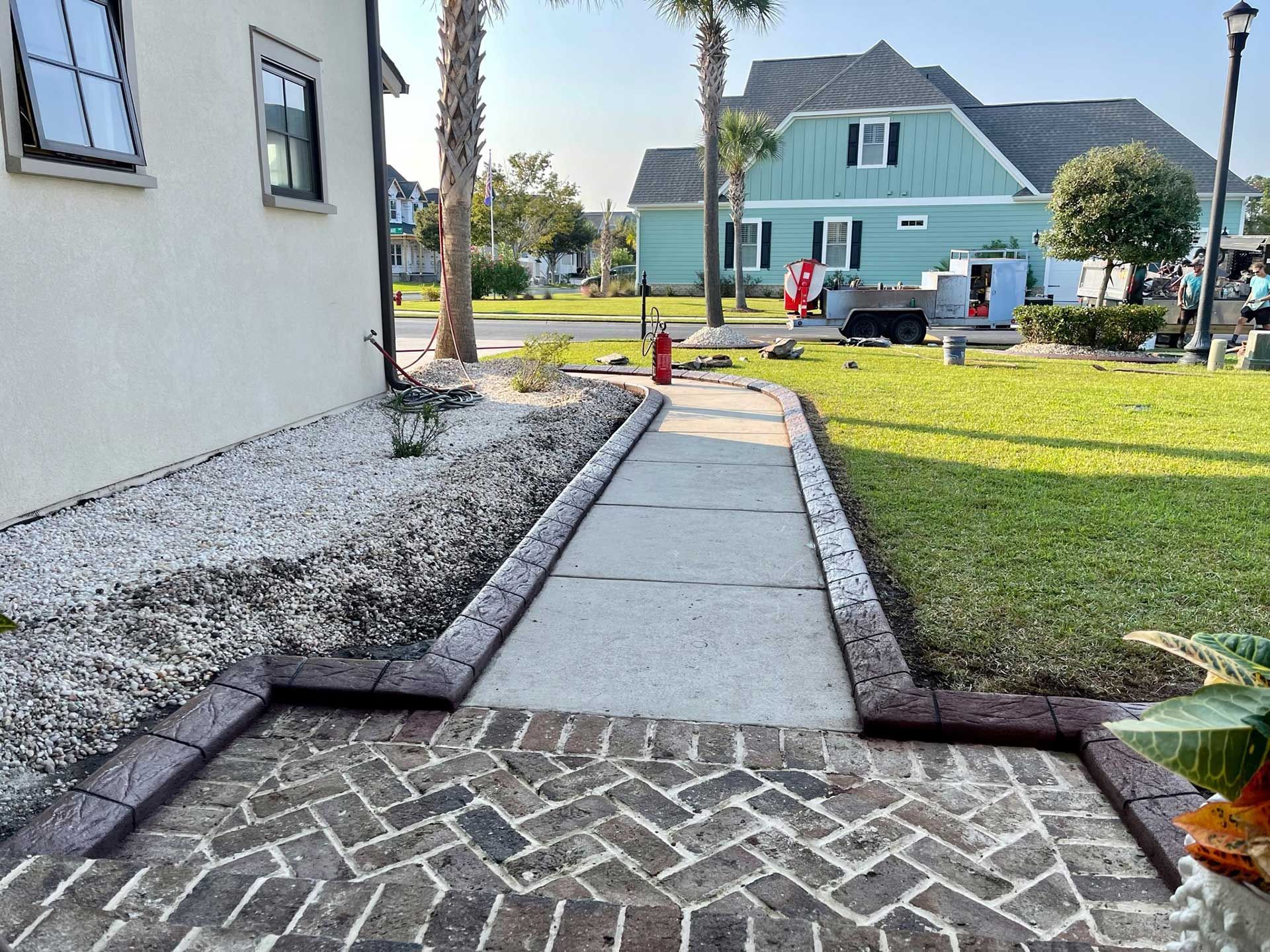 landscaping and curbing 32