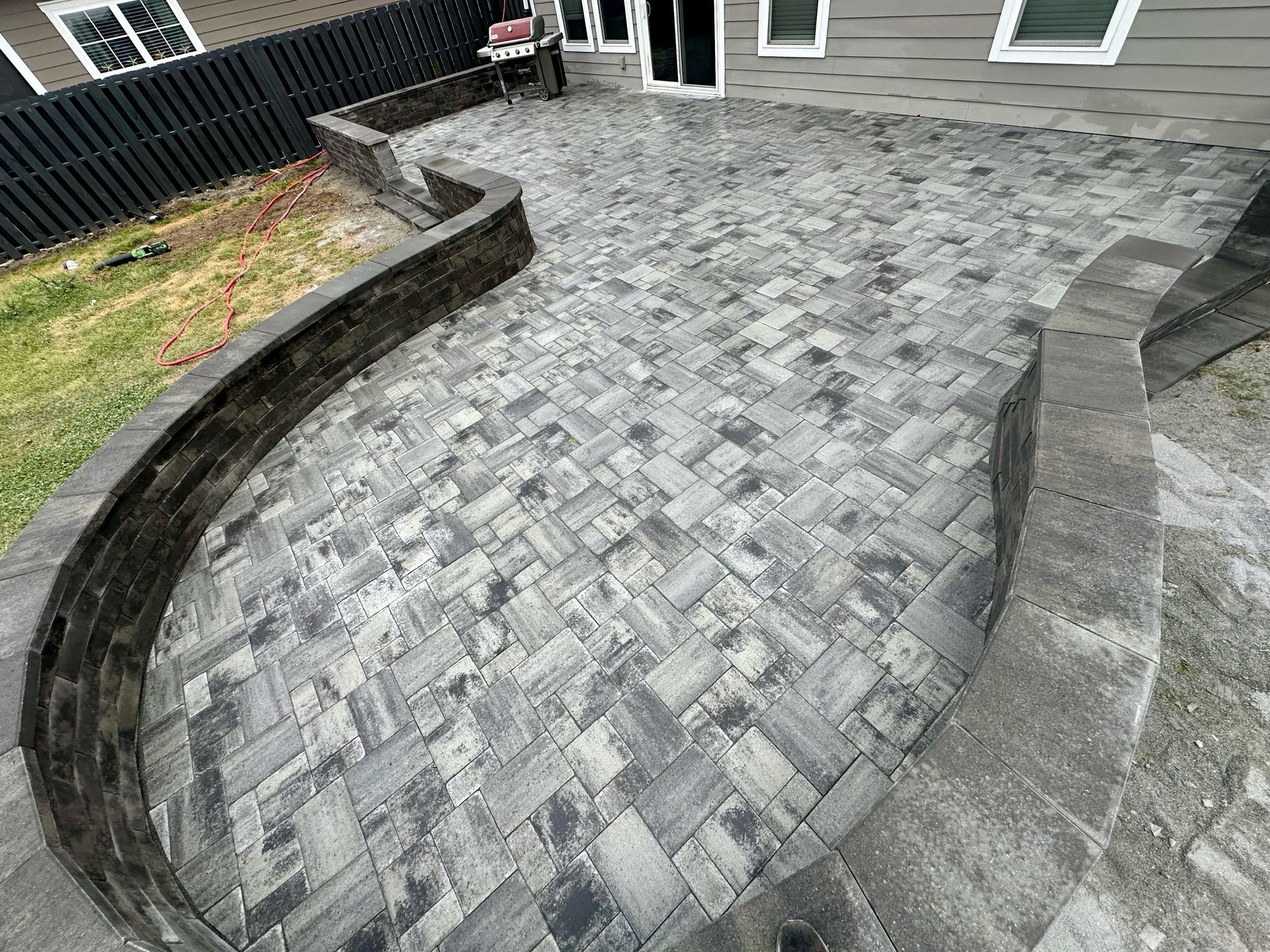 Patio paver installation project