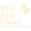 Logo for Pro Rug Clean with light cream text reading 