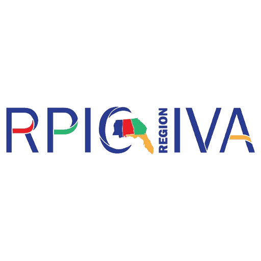 RPIQ Región IVA logo in blue, red, green, orange, and yellow with stylized letters on a white background