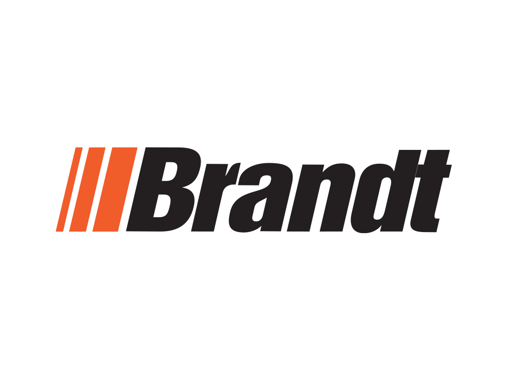 Brandt logo in black and orange text on a white background