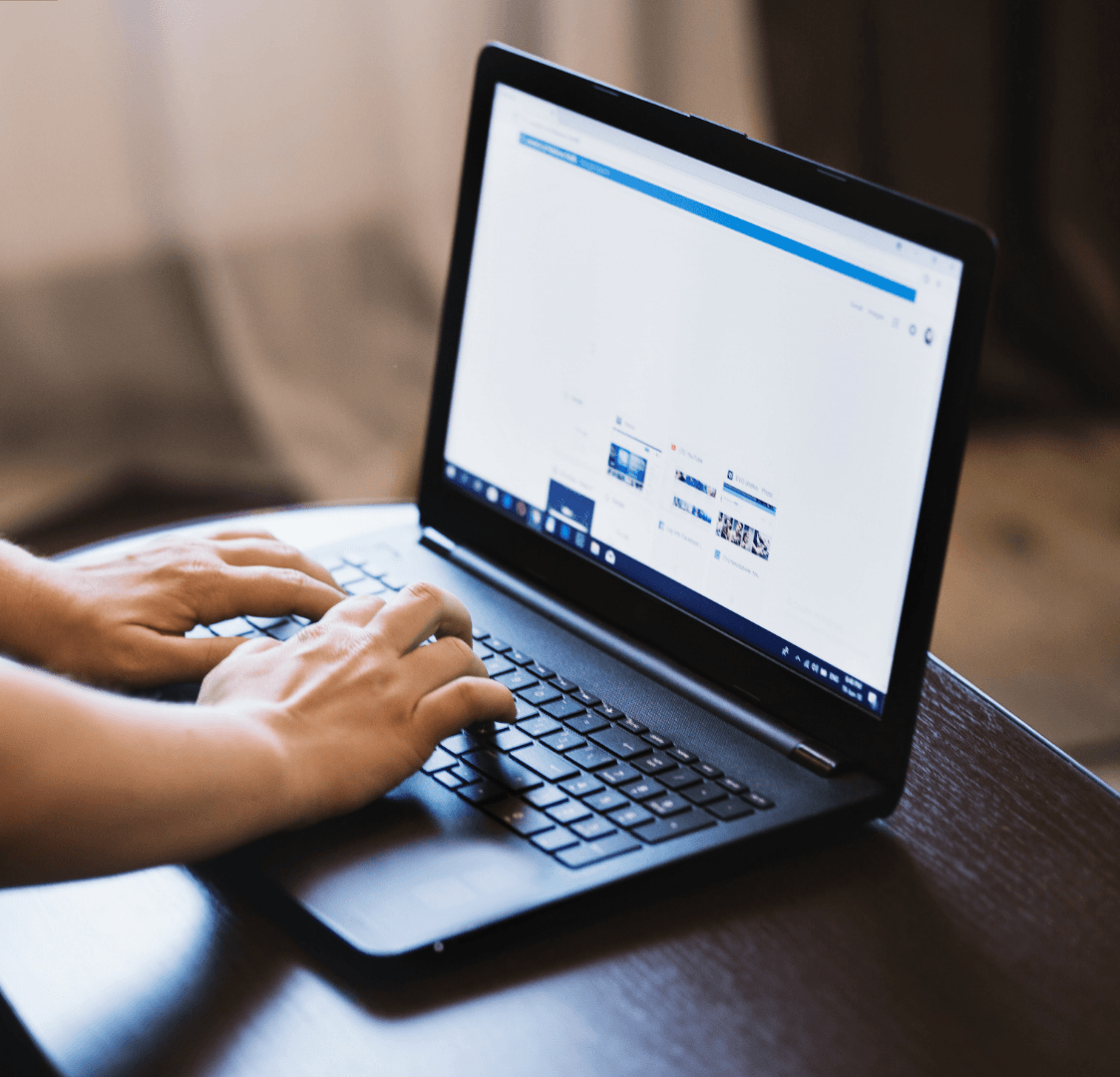 laptop typing