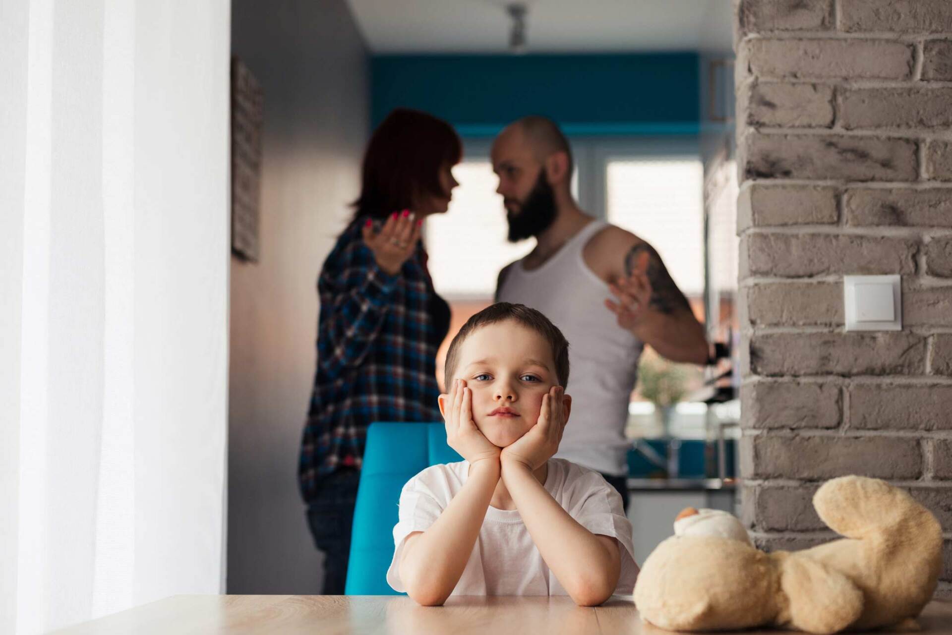 Family arguing behind child — Jacksonville, FL — Beaches Family Law Family arguing behind child — Jacksonville, FL — Beaches Family Law
