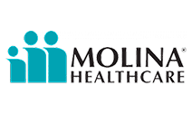 Molina Healthcare logo with teal icon and black text