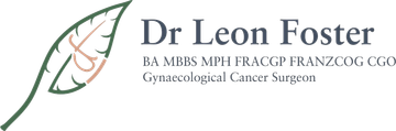 A logo for dr leon foster , a gynecological cancer surgeon