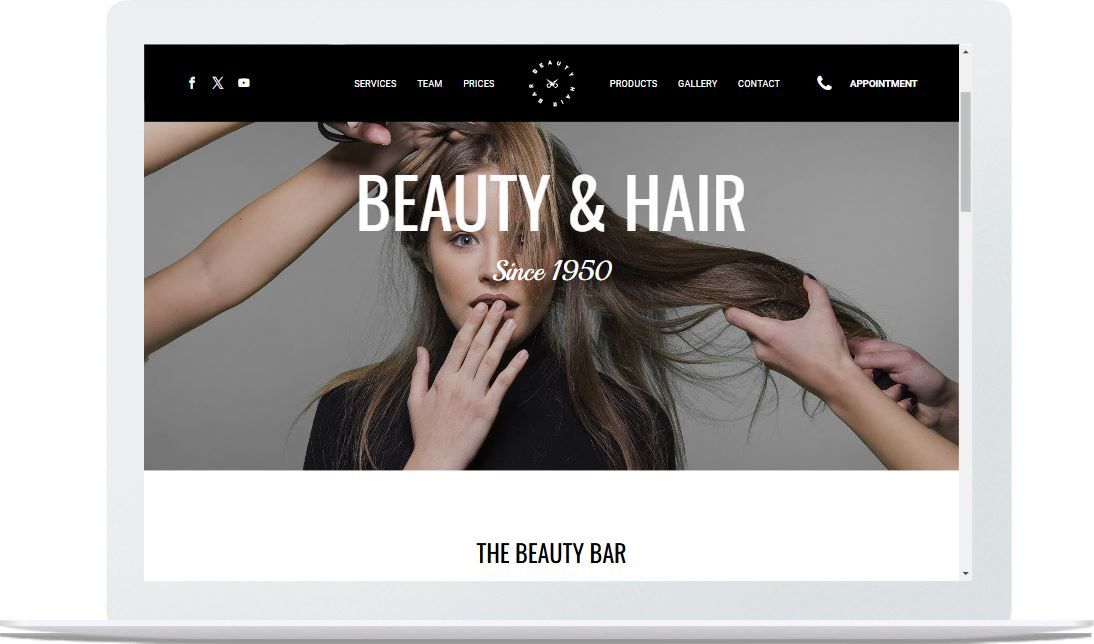 Hair Salon Website Mock-up