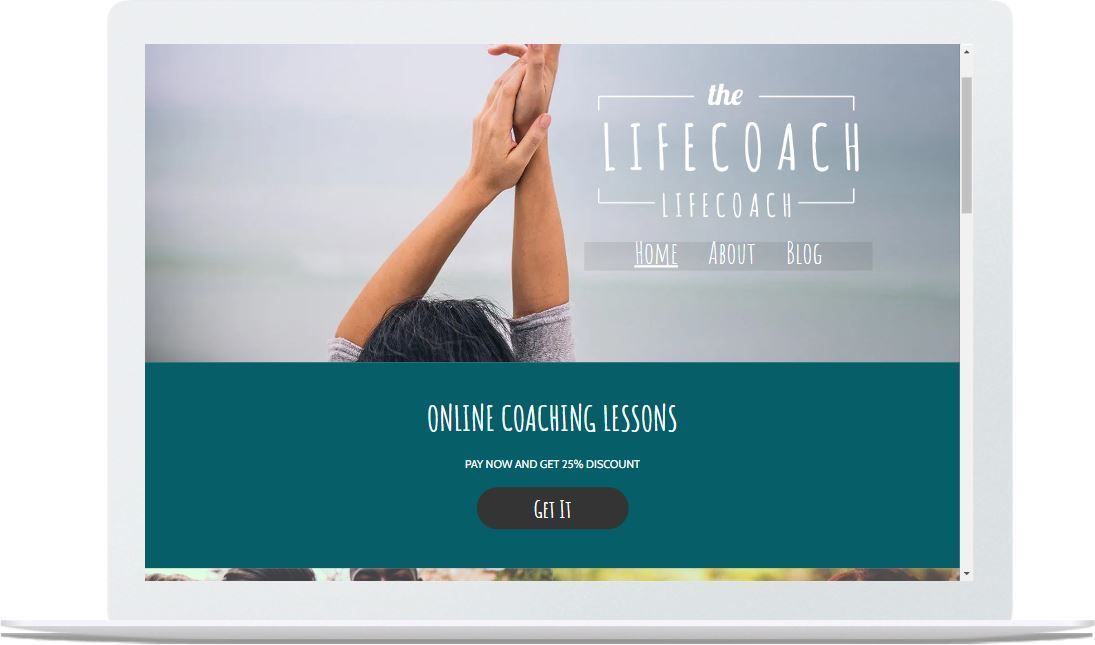 Life Coach Website Mock-up