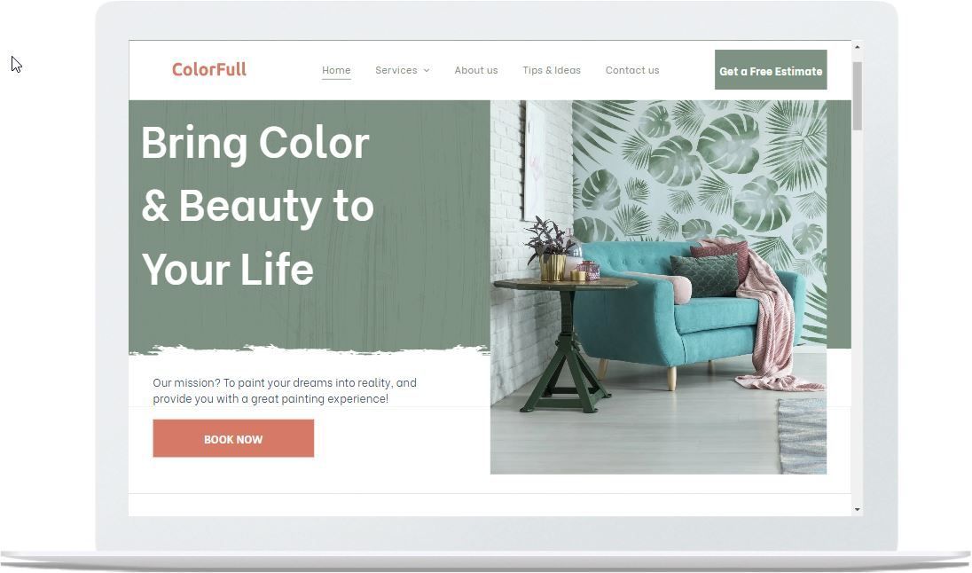 Painter Website Mock-up
