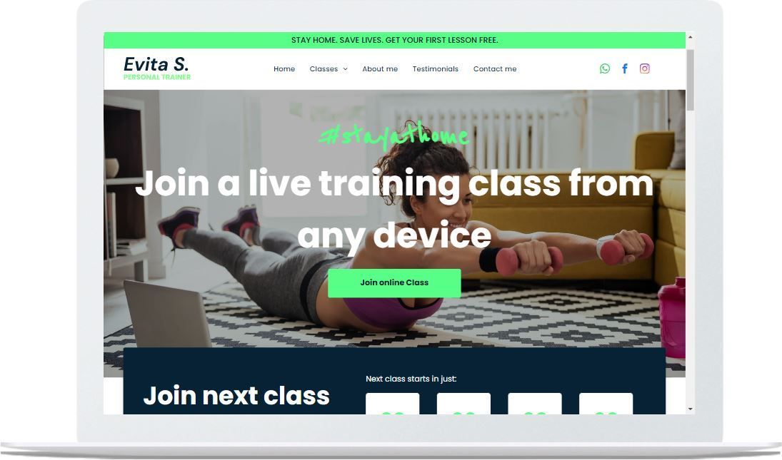 Fitness Website Mock-up