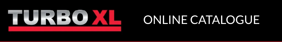 Turbo xl online catalogue logo on a black background