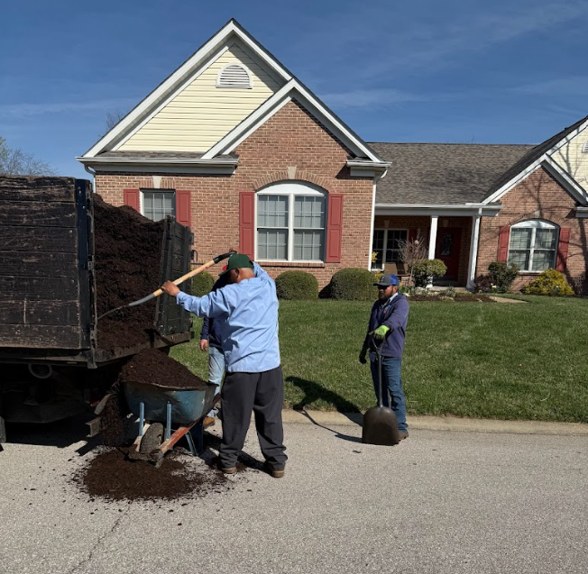 compost mulch and lawn aeration | St Louis MO | Hackmann Lawn
