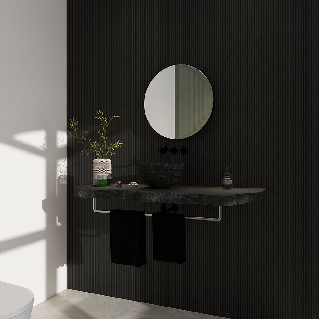 ♦️Revestimiento de Pared Interior Flat 3D Black Oak 25 CM X 2.90