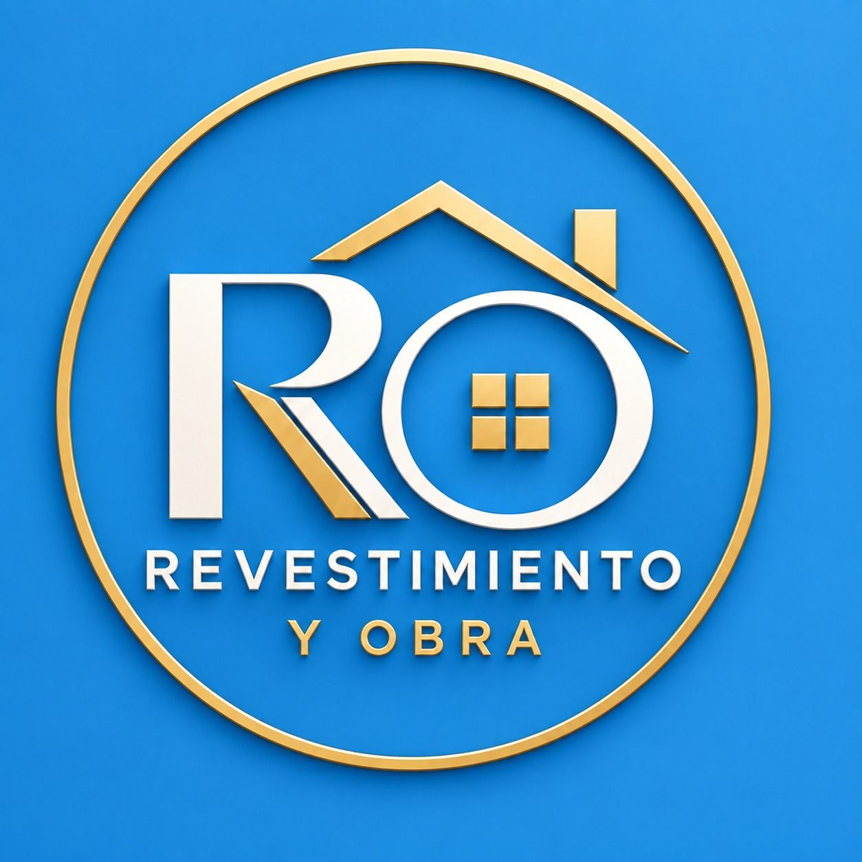 Logotipo de materiales de construcción ENSECO con icono de techo azul y texto en español sobre fondo blanco.