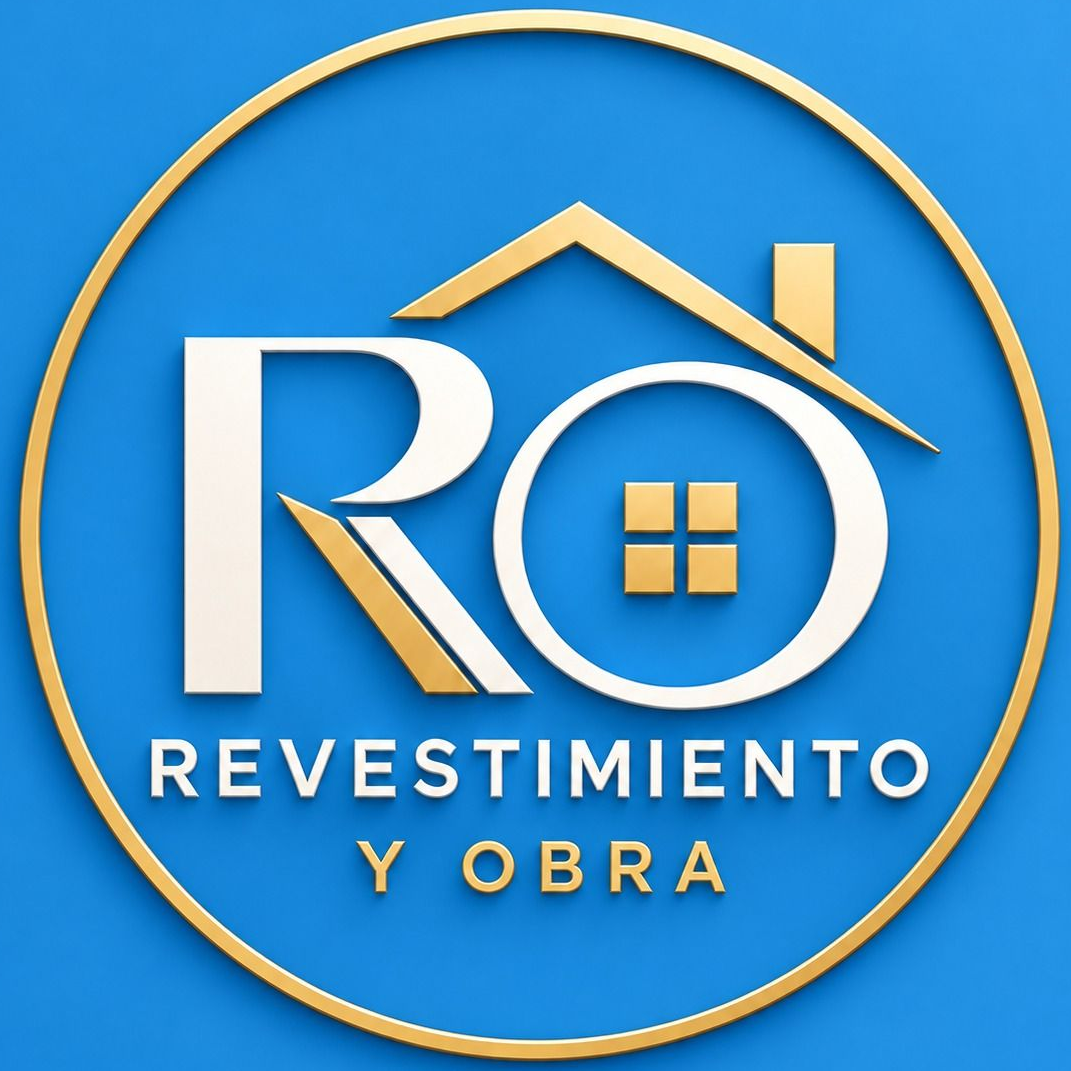 Logotipo de materiales de construcción ENSECO en azul con icono de tejado de casa