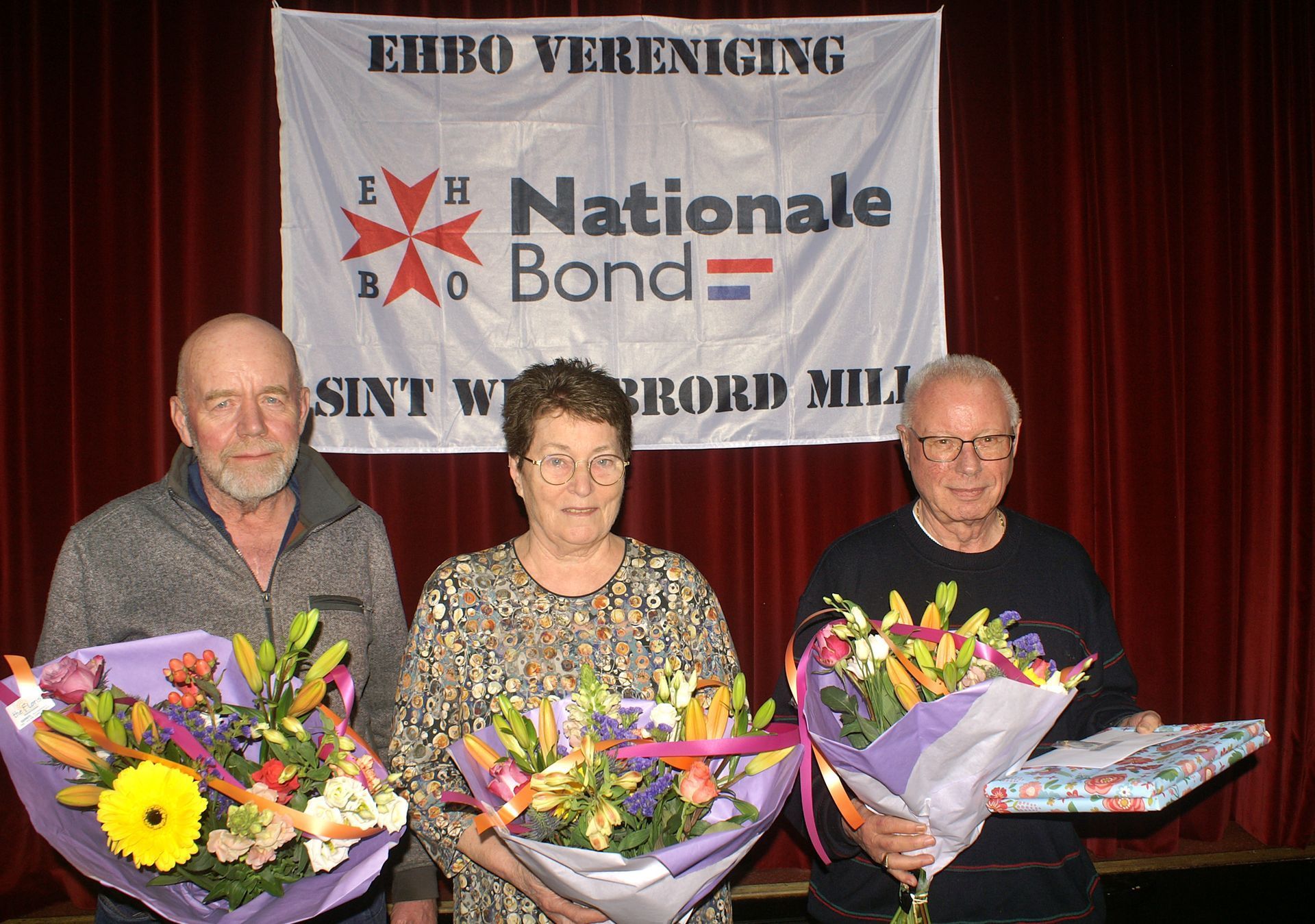 Tijdens de jaarvergadering op 21 maart  2024 huldigde  EHBO-Vereniging St. Willibrord Mill haar jubi