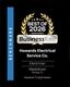 Best of 2026 BusinessRate 2026 benchmark award for Howards Electrical Service Co. in Westshore, Tampa, FL