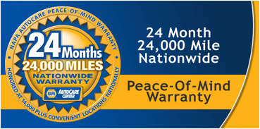 A 24 month 24000 mile nationwide peace of mind warranty