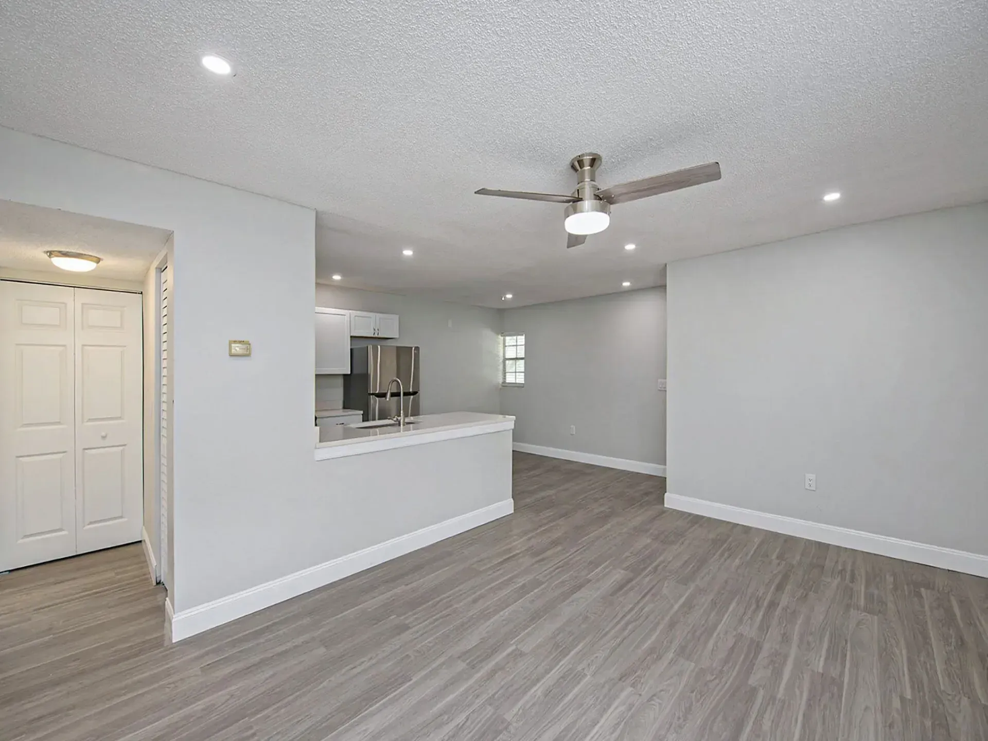 Open plan living and dining space