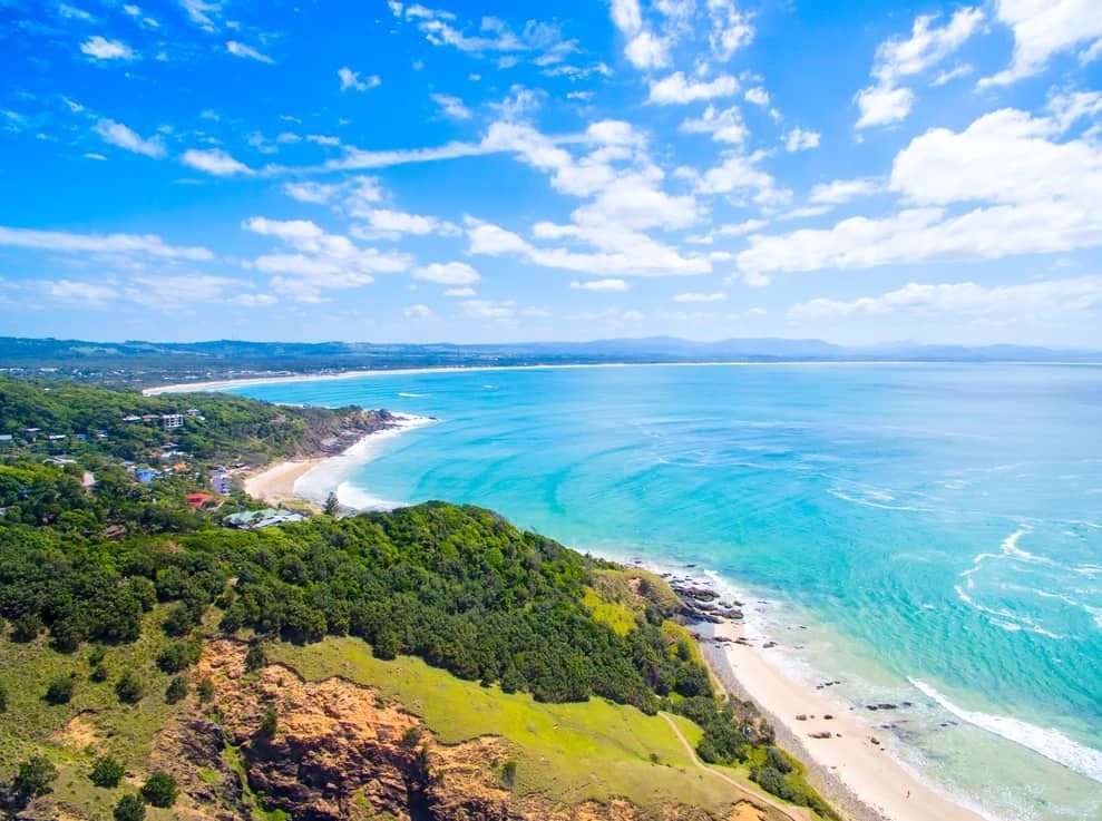An Aerial View Of A Beach And Ocean On A Sunny Day — Chris Hackett Tree Services In Byron Bay, NSW