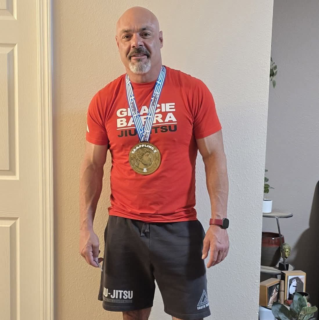 Man wearing a red